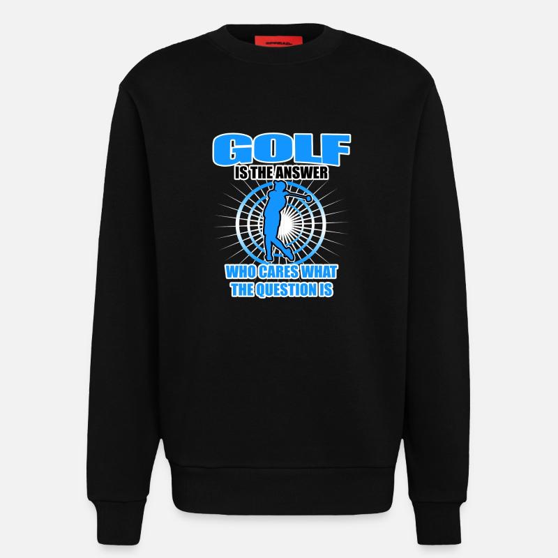 Golf Geschenk - Sweatshirt - made by SPREAD  - SOLID BLACK