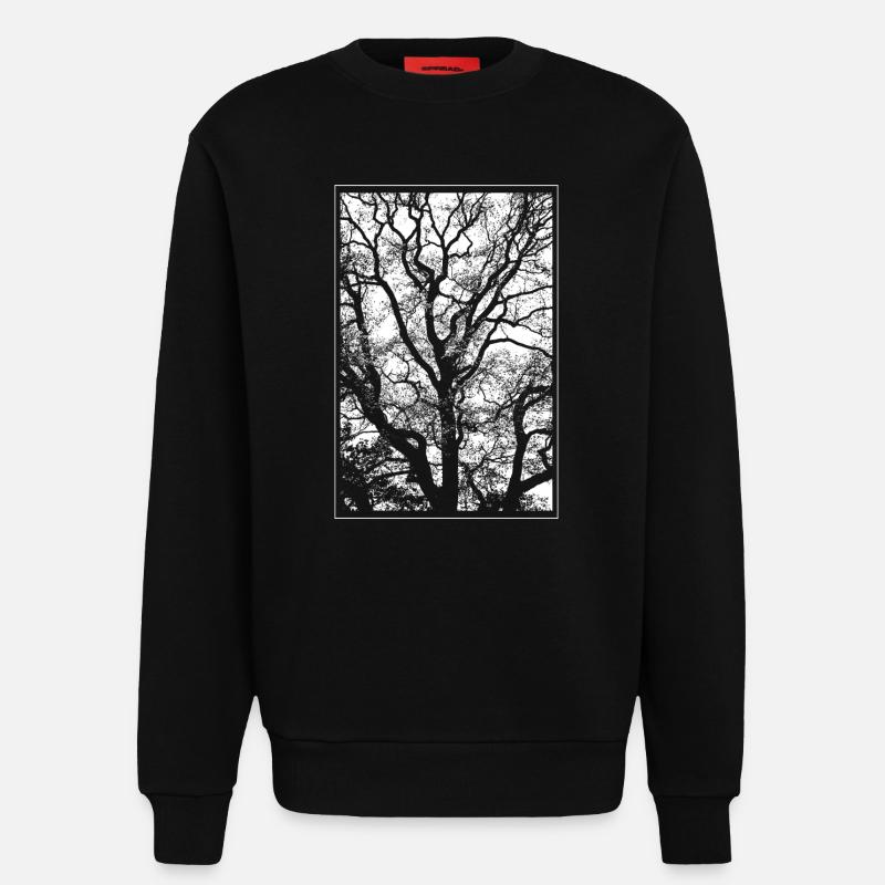 Tree - Sweatshirt - made by SPREAD  - SOLID BLACK