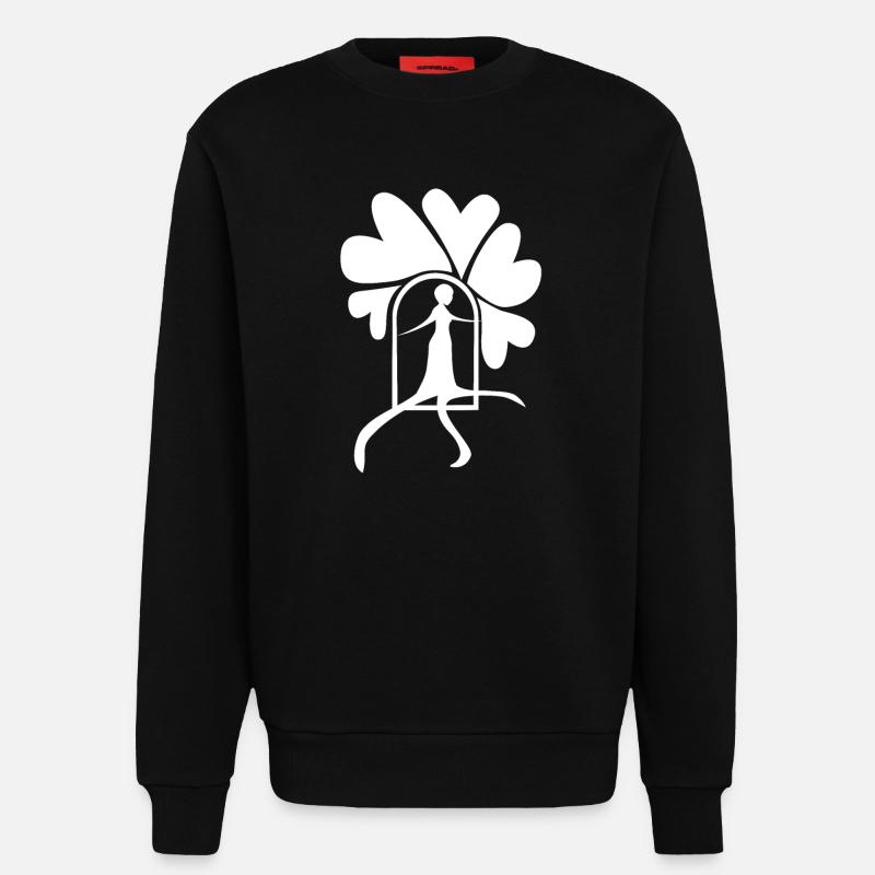 Sortez blanc - Sweat bio décontracté fabriqué en UE - SOLID BLACK