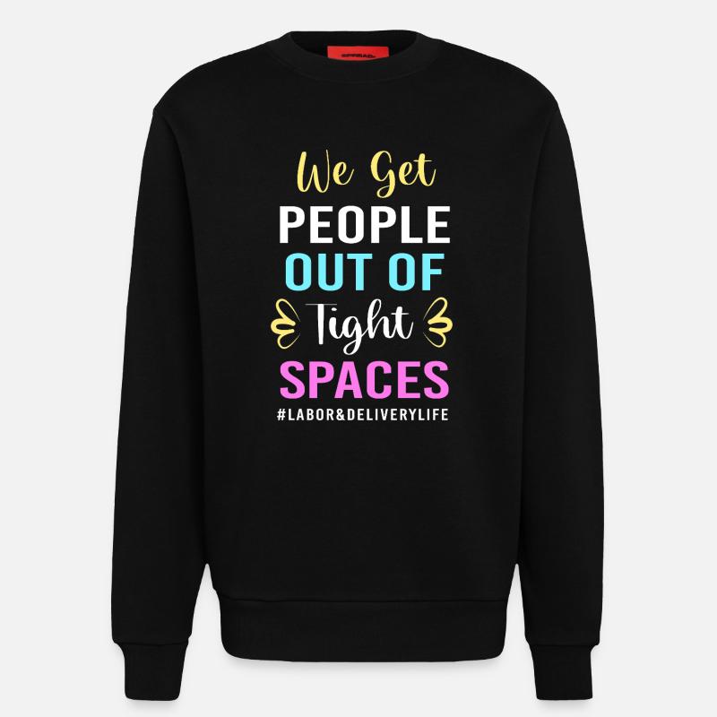 Hebamme Entbindung - Sweatshirt - made by SPREAD - SOLID BLACK