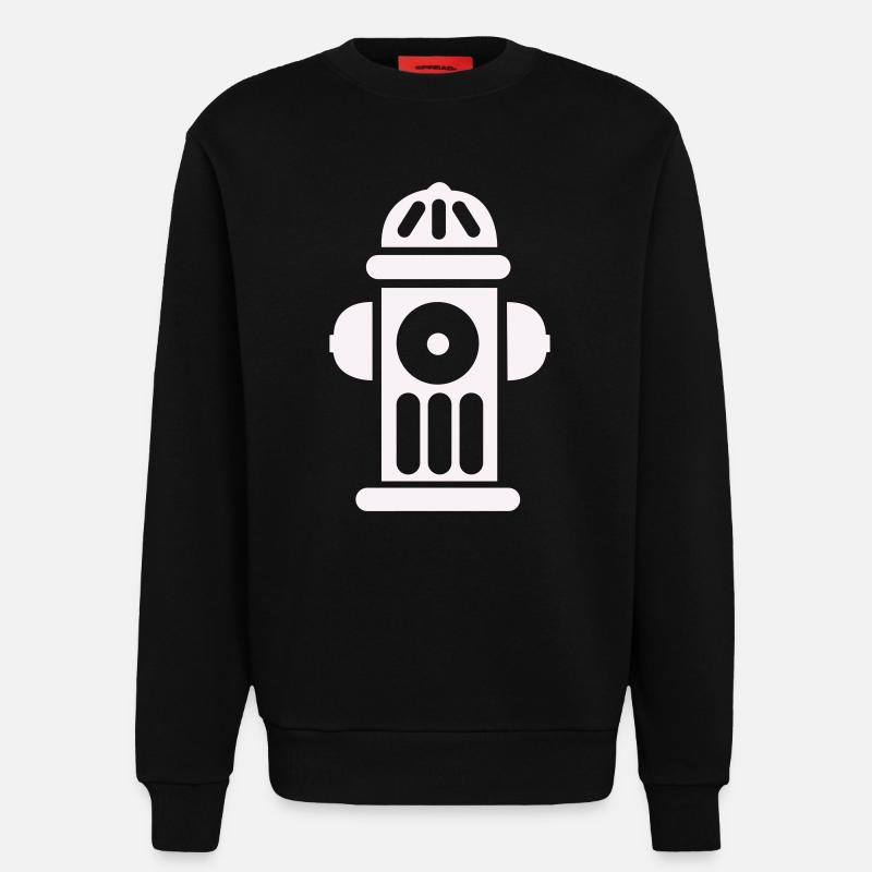 Feuerhydrant Silhouette Linienminimal - Sweatshirt - made by SPREAD - SOLID BLACK