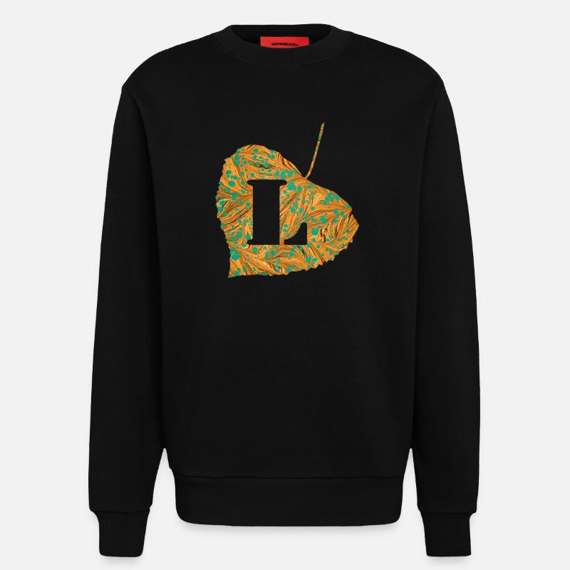 blatt e 95 l - Sweatshirt - made by SPREAD  - SOLID BLACK