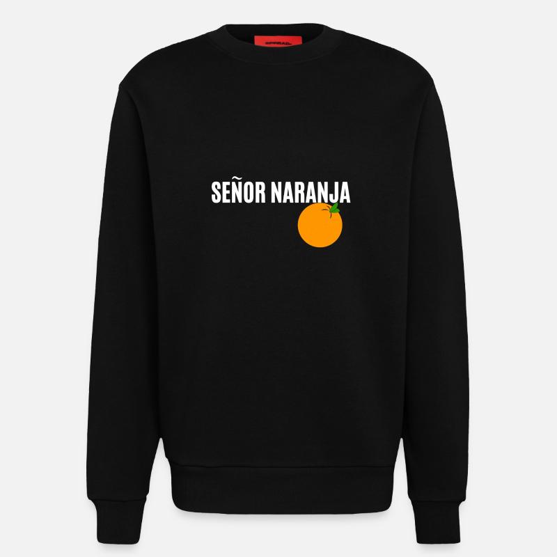 Señor Naranja - Sweat bio décontracté fabriqué en UE - SOLID BLACK