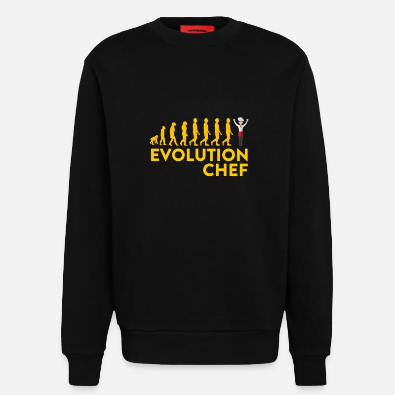 Evolutionärer Chef Motive - Sweatshirt - made by SPREAD  - SOLID BLACK