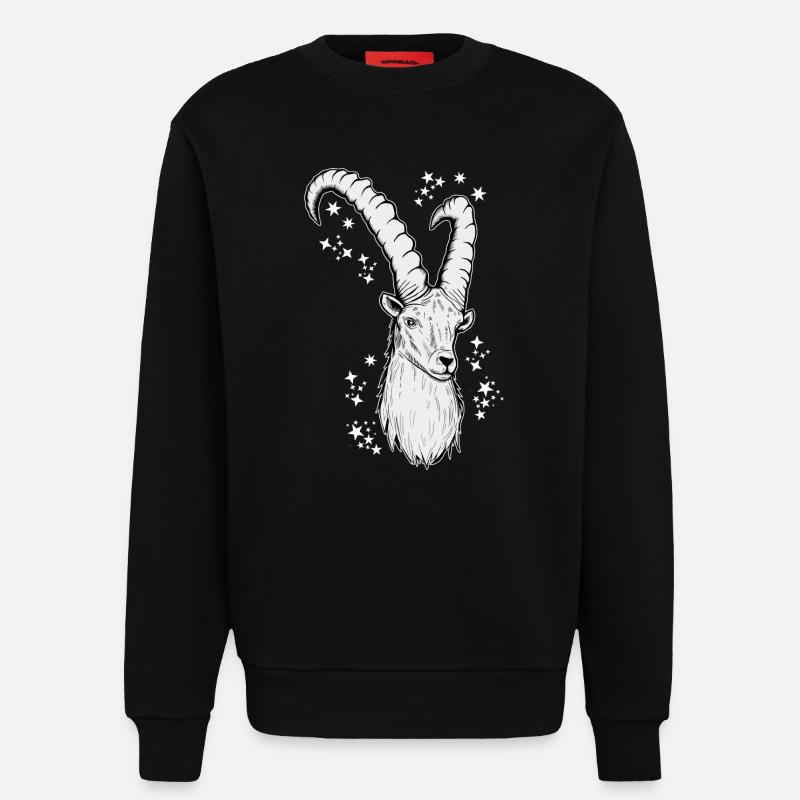 Steinbock Sternzeichen Astrologie - Sweatshirt - made by SPREAD  - SOLID BLACK