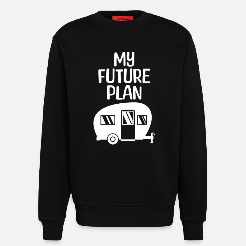 Wohnmobil Wanderer Statement Camping Camper - Sweatshirt - made by SPREAD  - SOLID BLACK