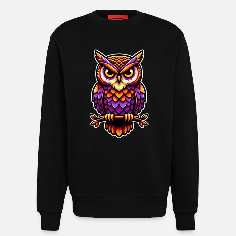 Eule - Sweatshirt - made by SPREAD  - SOLID BLACK