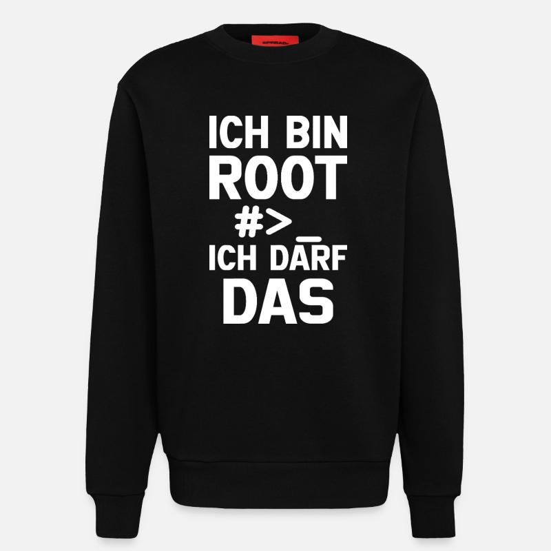 Je suis Root – Sans permission - Sweat bio décontracté fabriqué en UE - SOLID BLACK