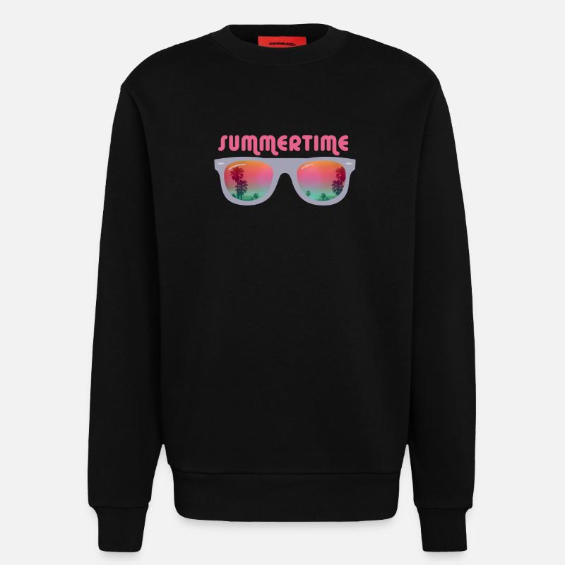 Summertime - Sonnenbrille - Sweatshirt - made by SPREAD  - SOLID BLACK