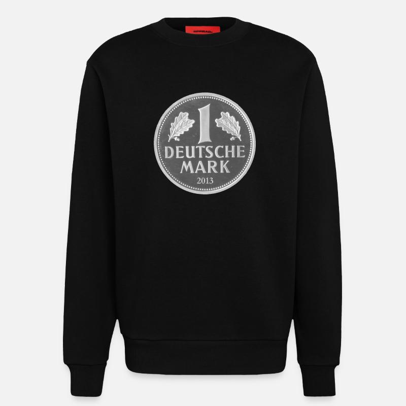 German Mark coin 2013 - Sweatshirt - made by SPREAD  - SOLID BLACK