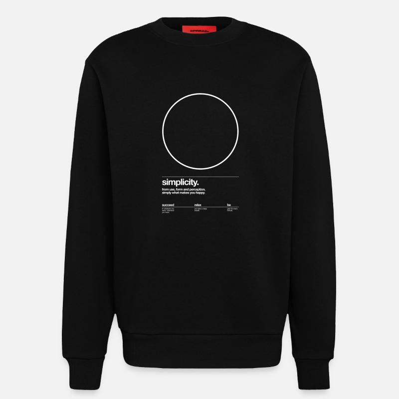simplicity white - Sweatshirt - made by SPREAD  - SOLID BLACK
