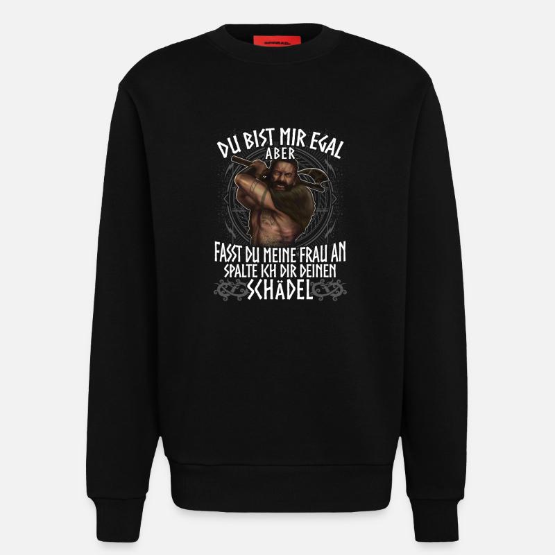 Wikinger - Schädel - Sweatshirt - made by SPREAD  - SOLID BLACK