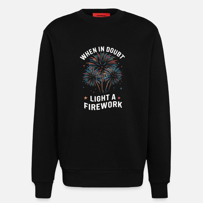Pyrotechnics Fireworks Pyrotechnics - Sweatshirt - made by SPREAD - SOLID BLACK