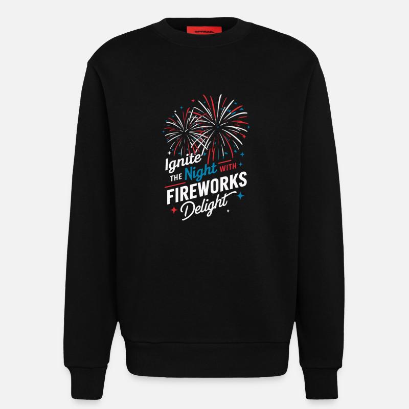 Pyrotechnics Fireworks Pyrotechnics - Sweatshirt - made by SPREAD  - SOLID BLACK