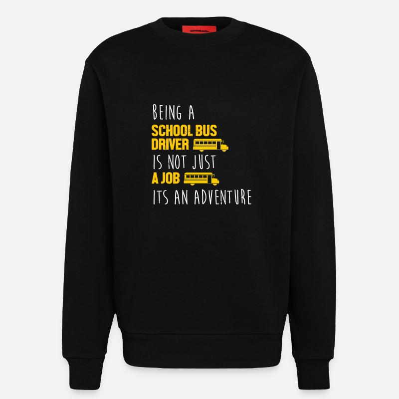 School Bus Driver School Bus - Sweatshirt - made by SPREAD  - SOLID BLACK