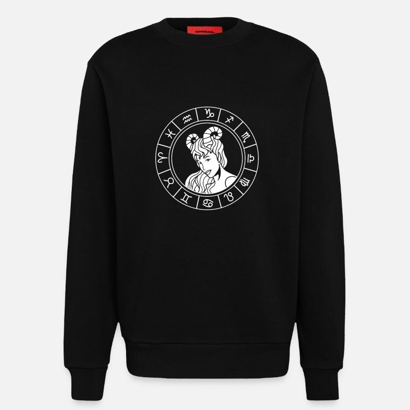 Sternzeichen Widder - Sweatshirt - made by SPREAD - SOLID BLACK