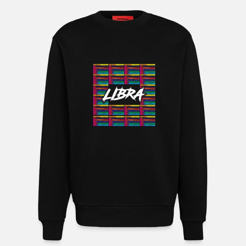 Sternzeichen Waage - Sweatshirt - made by SPREAD  - SOLID BLACK