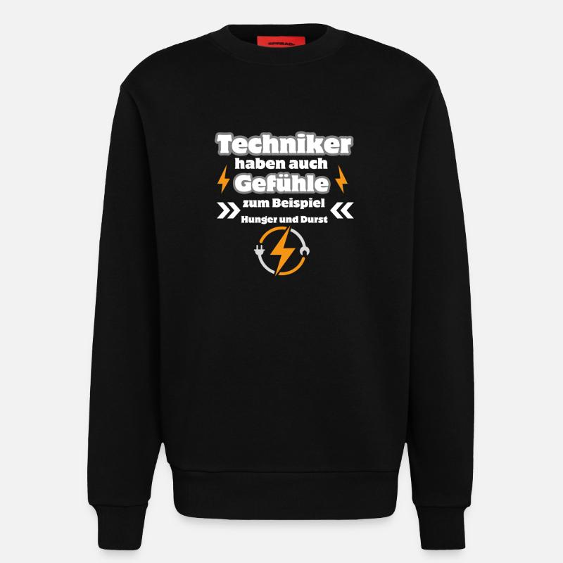 Techniker Gefühle - Sweatshirt - made by SPREAD  - SOLID BLACK