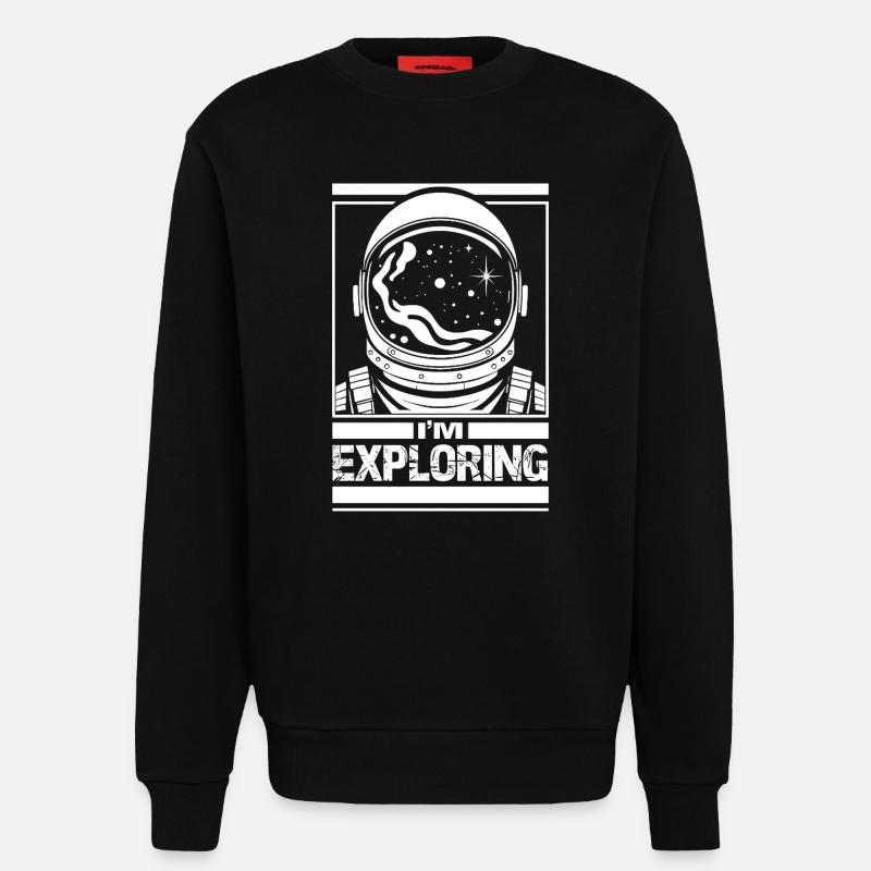 J’explore - Sweat bio décontracté fabriqué en UE - SOLID BLACK