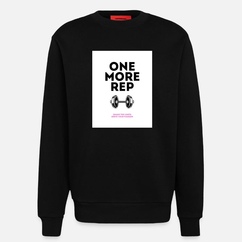 Gym Motivation Noch ein Wiederholungsdesign - Sweatshirt - made by SPREAD  - SOLID BLACK