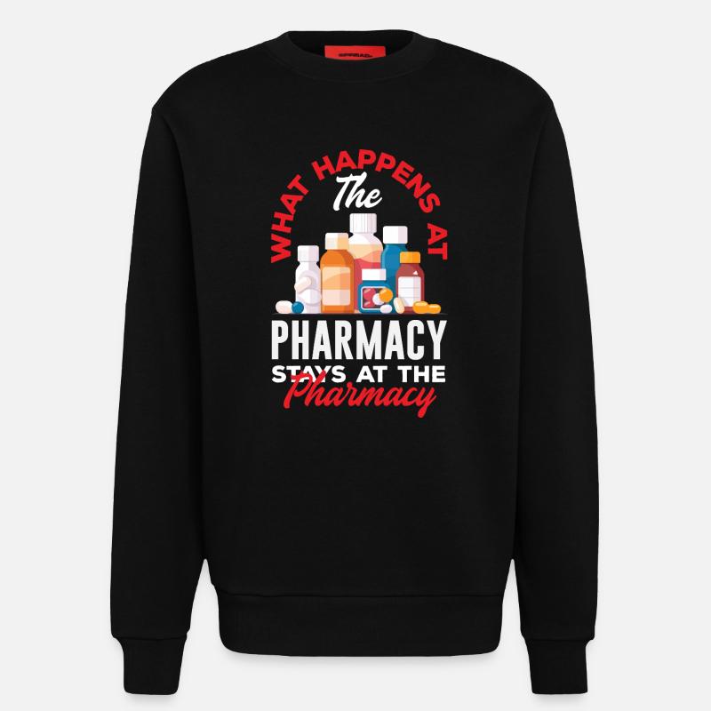 Pharmacien Technicien Pharmaceutique - Sweat bio décontracté fabriqué en UE - SOLID BLACK