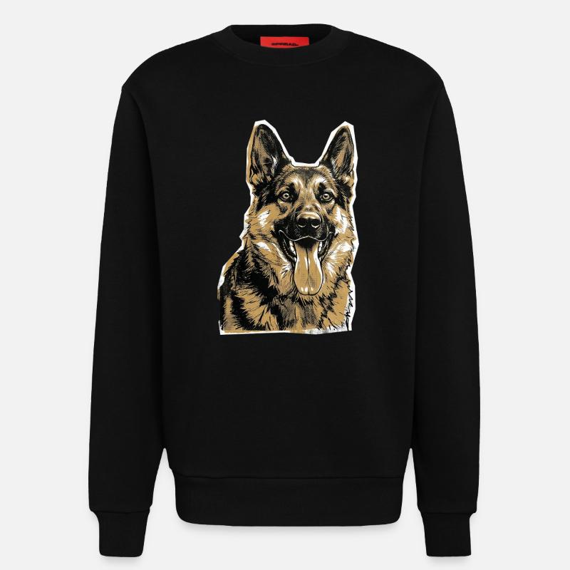Deutscher Schäferhund - Sweatshirt - made by SPREAD  - SOLID BLACK