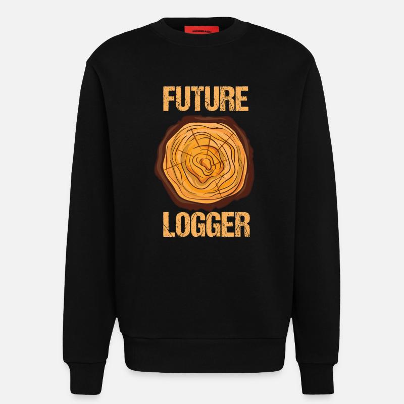 Future Logger Waldarbeiter Design - Sweatshirt - made by SPREAD  - SOLID BLACK