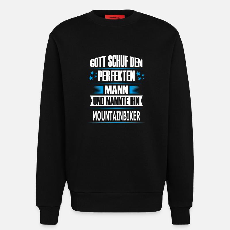 MOUNTAINBIKER - Sweatshirt - made by SPREAD  - SOLID BLACK