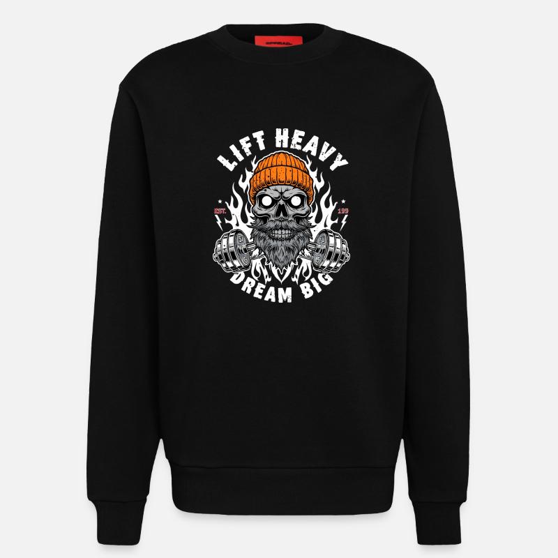 Heben Sie schwer - Sweatshirt - made by SPREAD  - SOLID BLACK