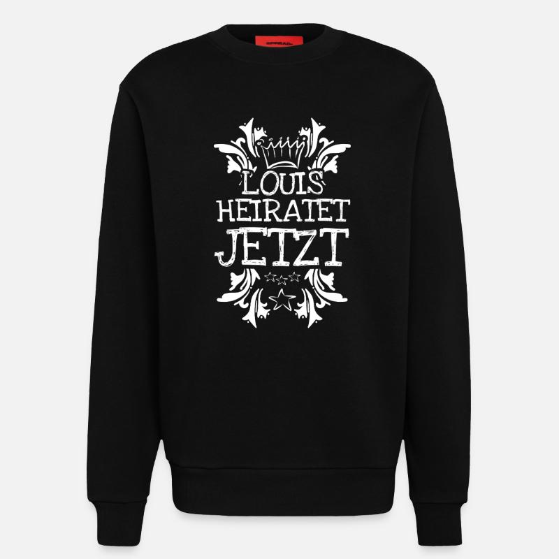 Gift for Louis - Sweatshirt - made by SPREAD  - SOLID BLACK
