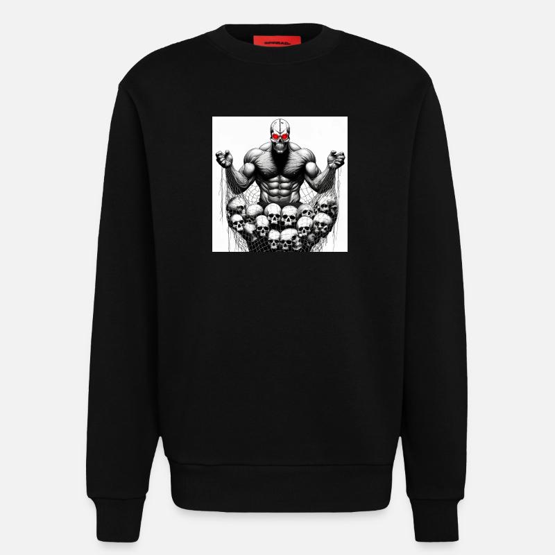 Muscular Net Schädel - Sweatshirt - made by SPREAD  - SOLID BLACK