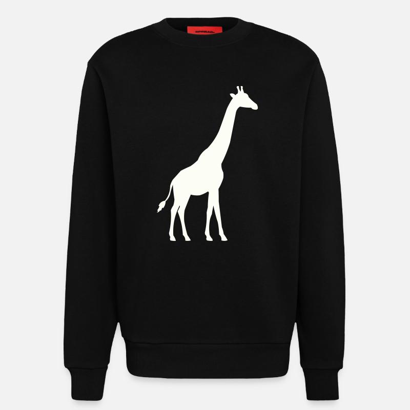 Giraffe Silhouette - Sweatshirt - made by SPREAD  - SOLID BLACK