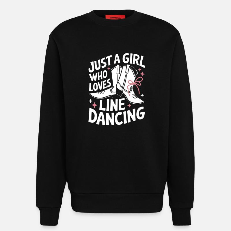 Line Dancing Dancing Dancers - Sweatshirt - made by SPREAD - SOLID BLACK