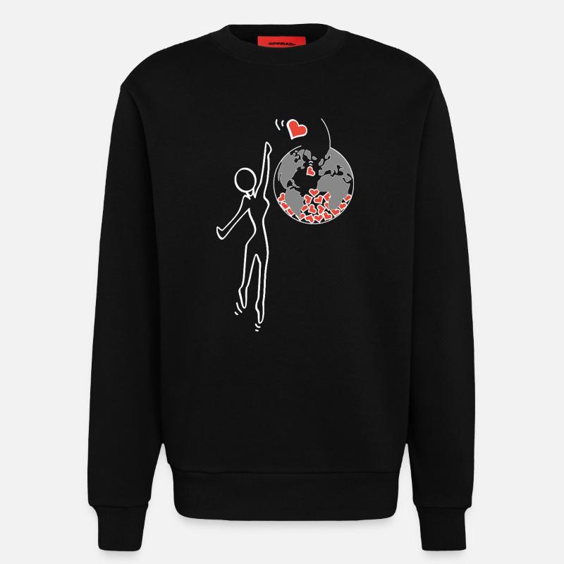 Gib Liebe - Sweatshirt - made by SPREAD  - SOLID BLACK