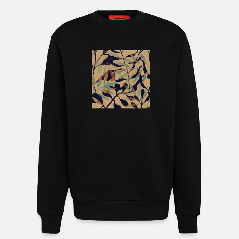 Roasted leaves - Sweatshirt - made by SPREAD  - SOLID BLACK