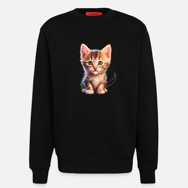 Süßes Kätzchen - Sweatshirt - made by SPREAD  - SOLID BLACK