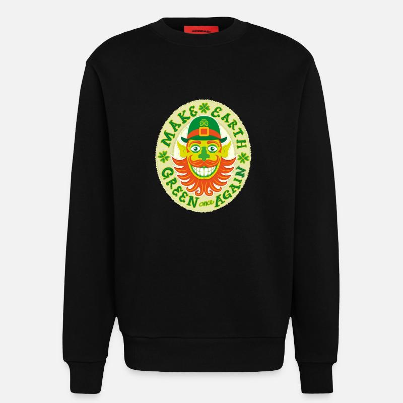 Make Earth green once again - Sweatshirt - made by SPREAD - SOLID BLACK