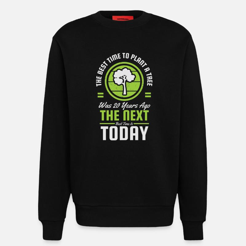 Next Time Today Tree Logo - Sweatshirt - made by SPREAD  - SOLID BLACK