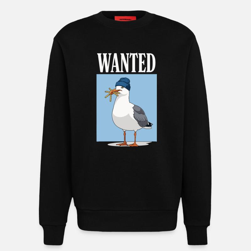 Gesucht Möwe Eiscreme Abenteuer - Sweatshirt - made by SPREAD  - SOLID BLACK