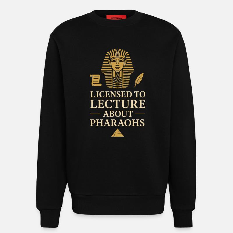 Pharaoh Archaeology in Ancient Egypt - Sweatshirt - made by SPREAD - SOLID BLACK