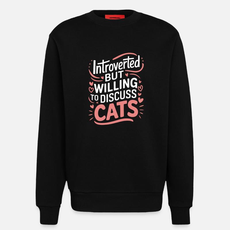 Introvert, antisocial, introvert - Sweatshirt - made by SPREAD  - SOLID BLACK