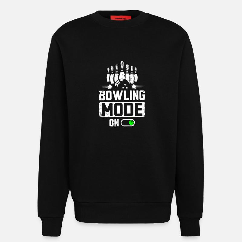 Bowling mode on - Sweatshirt - made by SPREAD  - SOLID BLACK