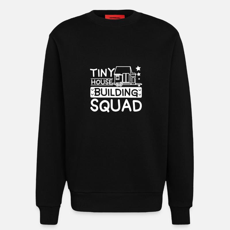 Tiny House Building Squad - Sweatshirt - made by SPREAD  - SOLID BLACK