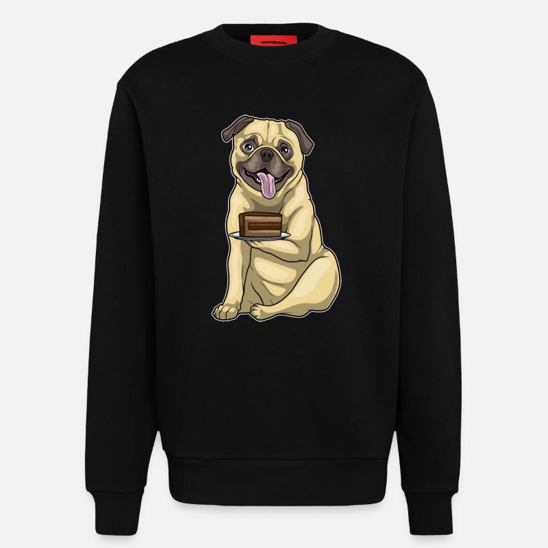 Mops Kuchen - Sweatshirt - made by SPREAD  - SOLID BLACK