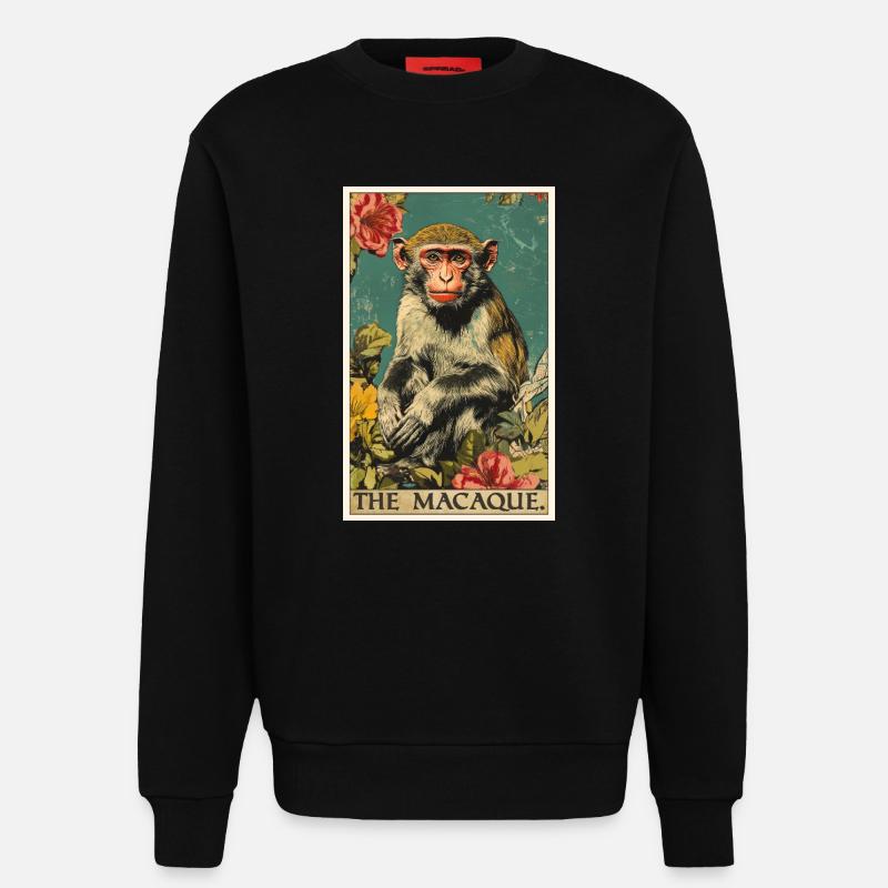 Makaken Makake - Sweatshirt - made by SPREAD  - SOLID BLACK