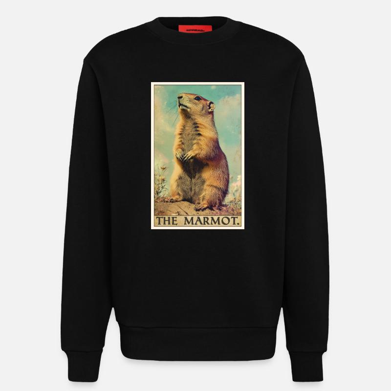 Marmots Groundhog - Sweatshirt - made by SPREAD  - SOLID BLACK
