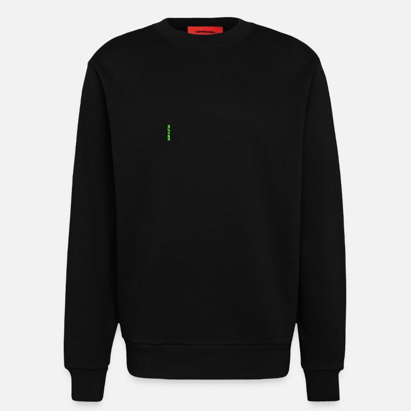 Coureur - coureur en vert - Sweat bio décontracté fabriqué en UE - SOLID BLACK