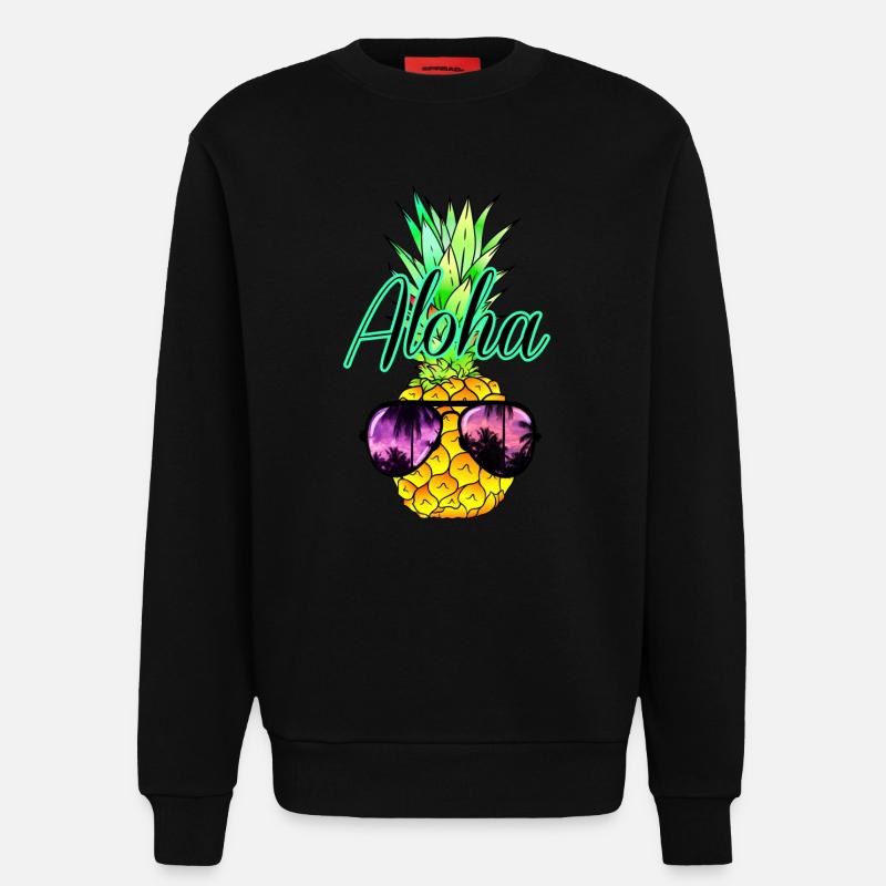 Ananas Aloha - Sweatshirt - made by SPREAD  - SOLID BLACK