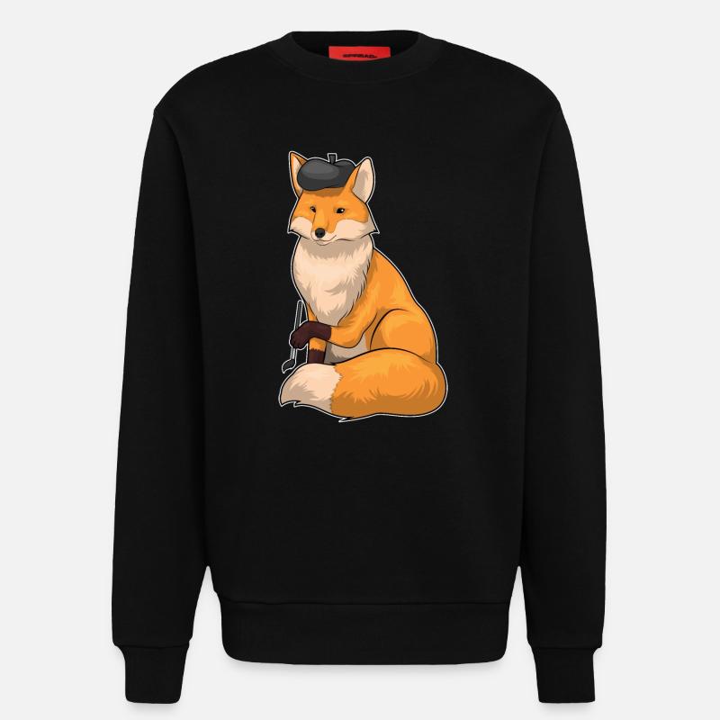 Fuchs Maler Pinsel Malen - Sweatshirt - made by SPREAD  - SOLID BLACK
