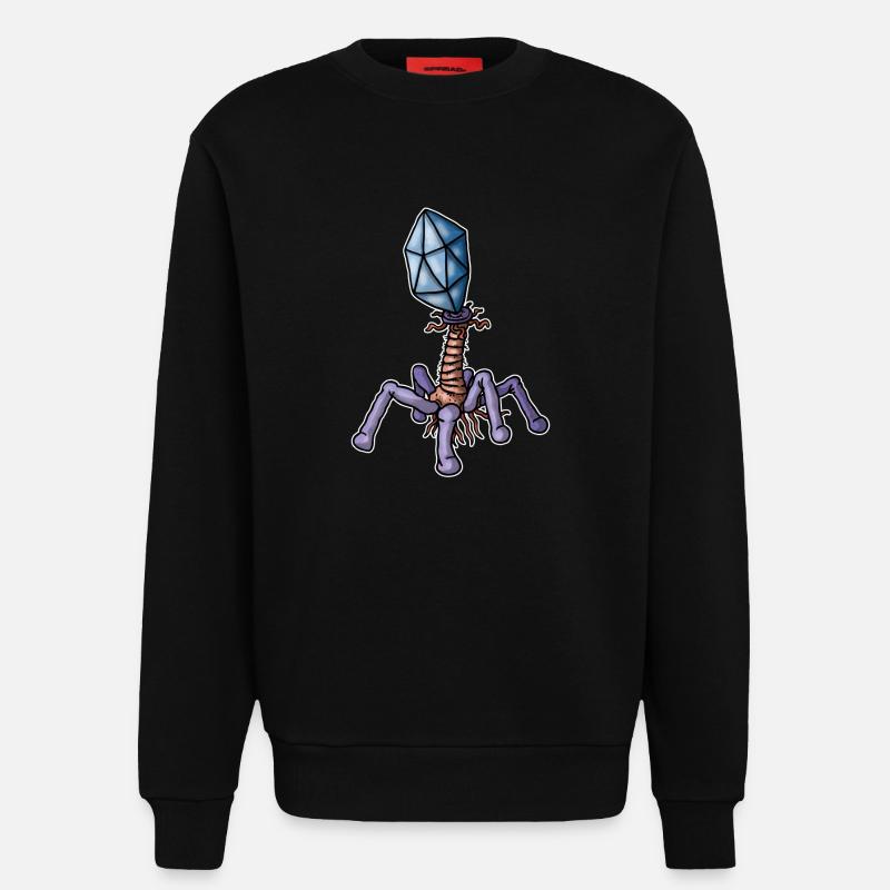 Virus Bacteriophage - Sweatshirt - made by SPREAD  - SOLID BLACK